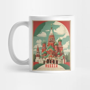 Russia Vintage Tourism Poster Mug
